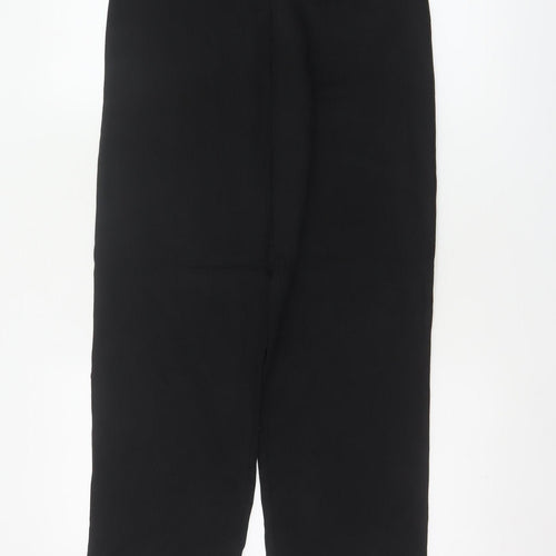 Marks & Spencer Women's Black UK 10 Short Straight Pull-On Trousers