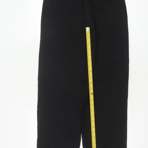 Marks & Spencer Women's Black UK 10 Short Straight Pull-On Trousers