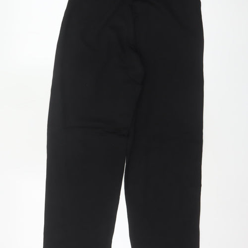 Marks & Spencer Women's Black UK 10 Short Straight Pull-On Trousers