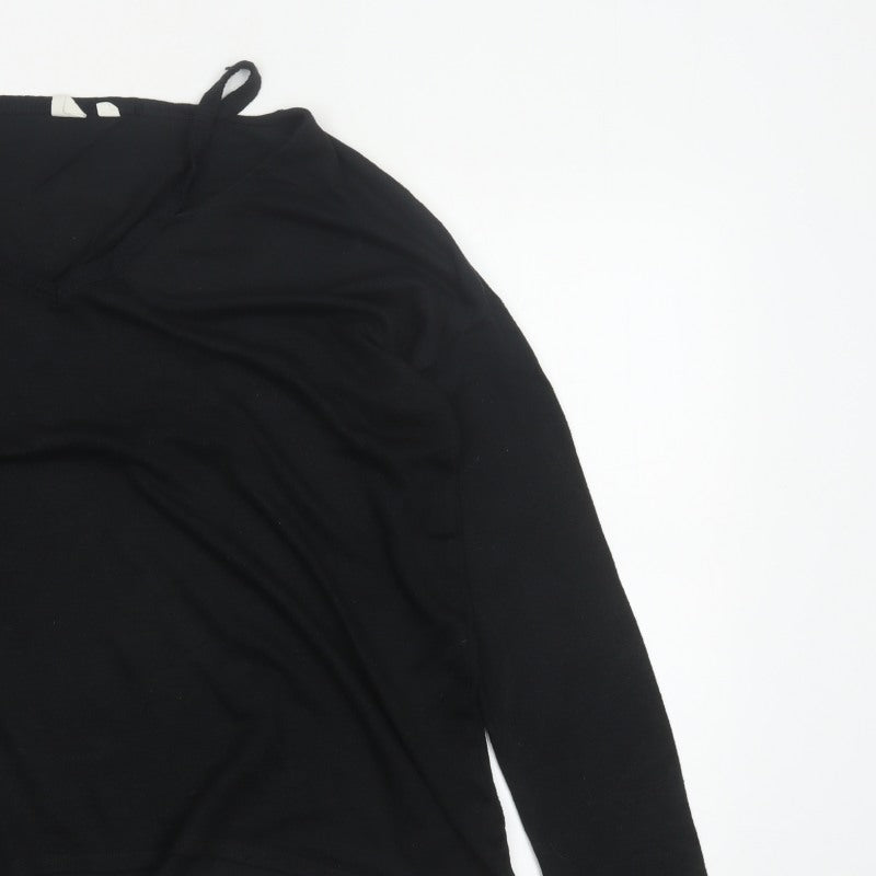 Additional view of GAP Women's Black, size M, V-Neck Long Sleeve jumper