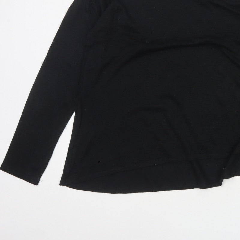 Additional view of GAP Women's Black, size M, V-Neck Long Sleeve jumper