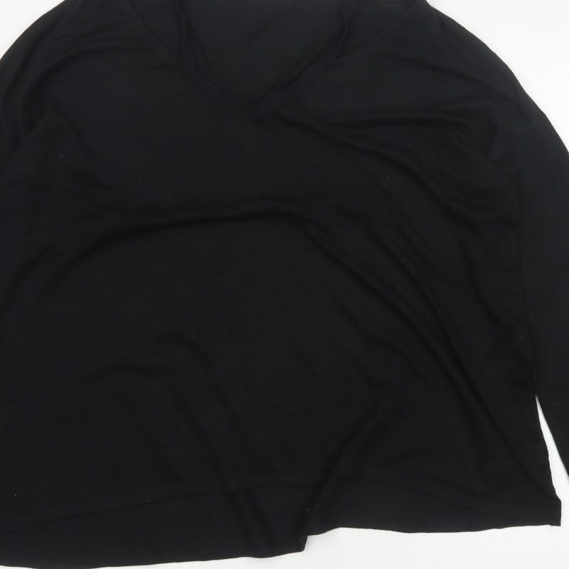 Additional view of GAP Women's Black, size M, V-Neck Long Sleeve jumper