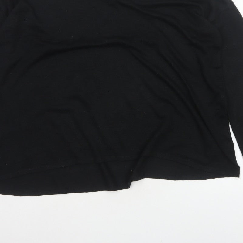 Additional view of GAP Women's Black, size M, V-Neck Long Sleeve jumper