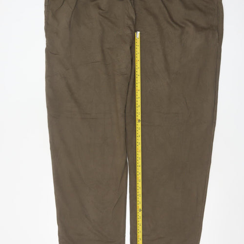 Marks and Spencer Men's Brown 5XL Jogger Trousers Elastic Waist