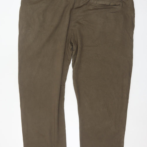 Marks and Spencer Men's Brown 5XL Jogger Trousers Elastic Waist