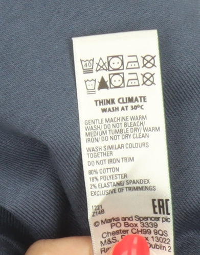 Marks & Spencer Men's Blue XL Regular Fit Cotton Blend Jogger Trousers