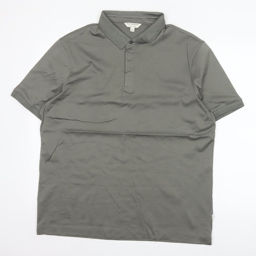 Autograph Men’s Grey XL Supima Cotton Short Sleeve Polo Shirt