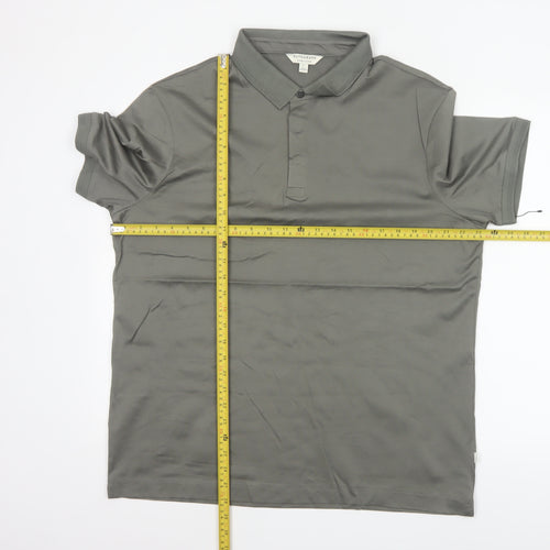 Autograph Men’s Grey XL Supima Cotton Short Sleeve Polo Shirt