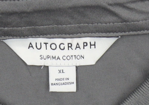 Autograph Men’s Grey XL Supima Cotton Short Sleeve Polo Shirt