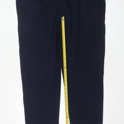 Marks and Spencer Men's Navy 2XL Regular Jogger Trousers Drawstring