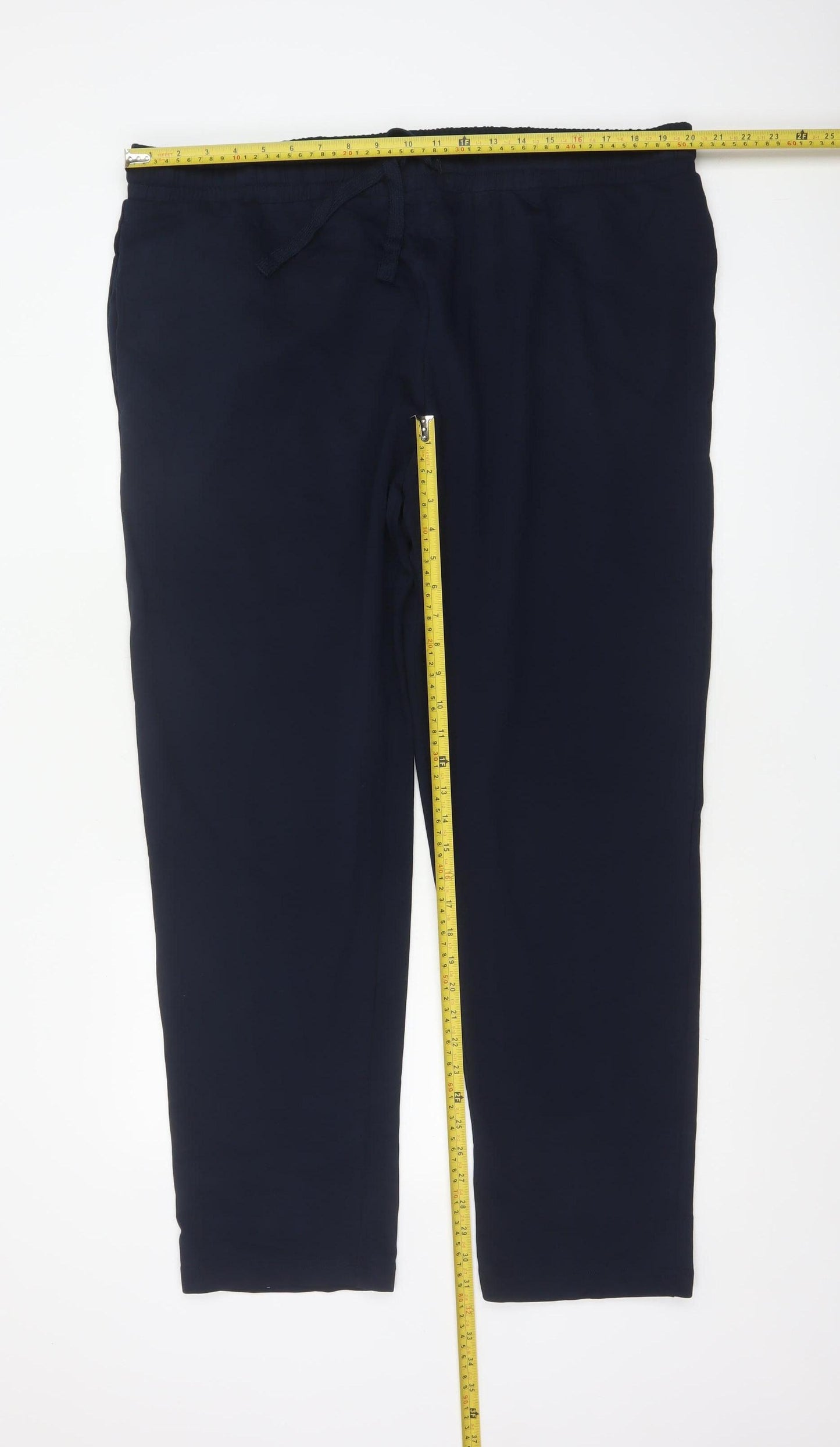 Marks and Spencer Men's Navy 2XL Regular Jogger Trousers Drawstring