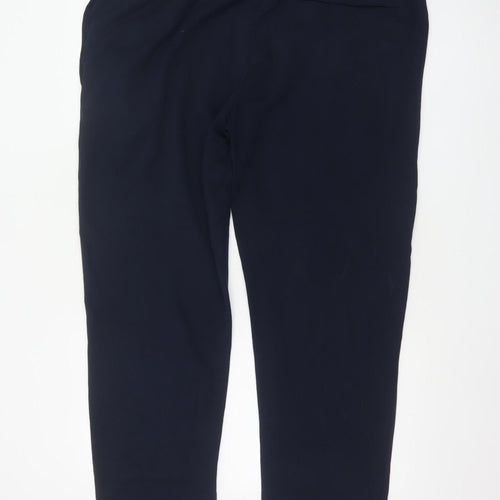 Marks and Spencer Men's Navy 2XL Regular Jogger Trousers Drawstring