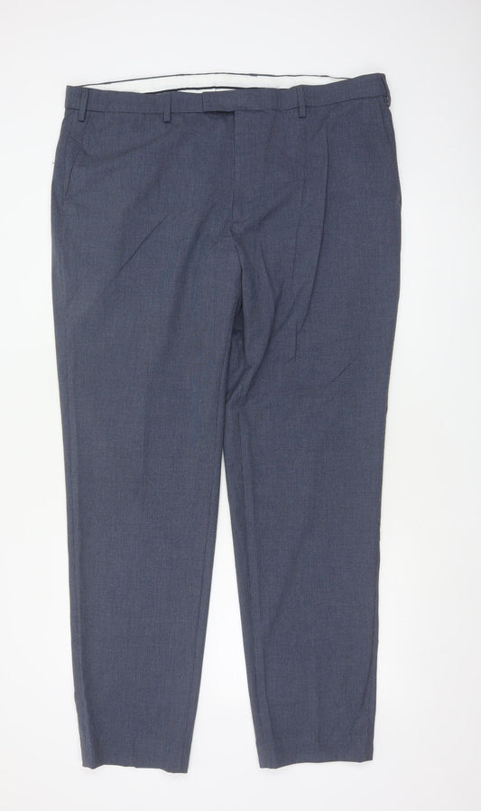 Marks & Spencer Men's Blue 42L Dress Trousers 42W 33L