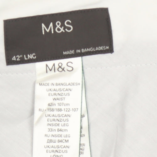 Marks & Spencer Men's Blue 42L Dress Trousers 42W 33L