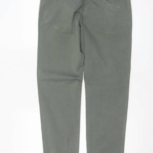 Marks and Spencer Men Green 30/33 Regular Tapered Chino Trousers