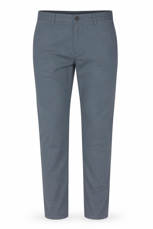 M&S Mens Grey 32in Skinny Fit Stretch Cotton Chino Trousers 33in Leg