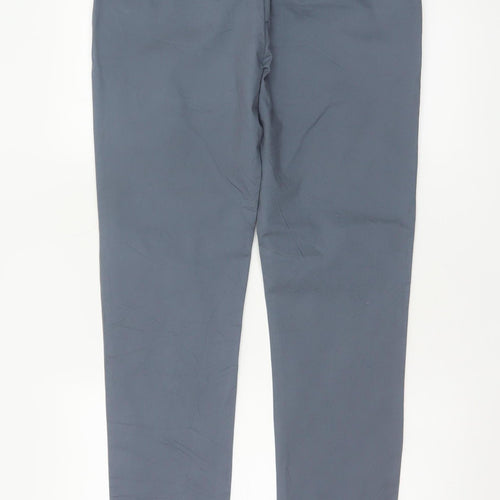 Marks and Spencer Men Blue 32/33 Skinny Fit Stretch Chino Trousers