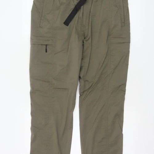 Marks & Spencer Men Green 36/29 Cargo Trousers Elastic Waist