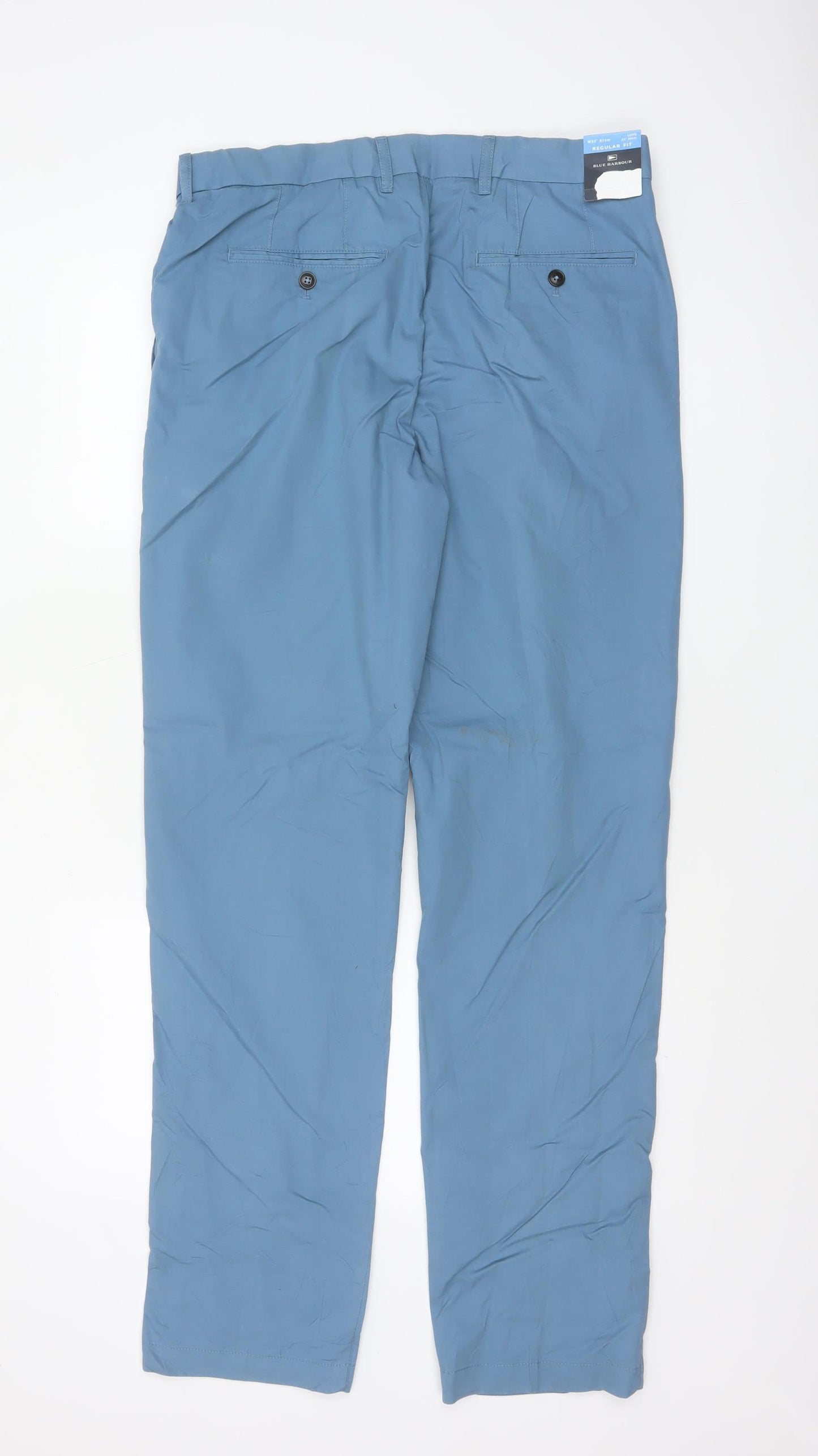 Blue Harbour Men’s Blue 32in Regular Fit Chino Trousers 32/33
