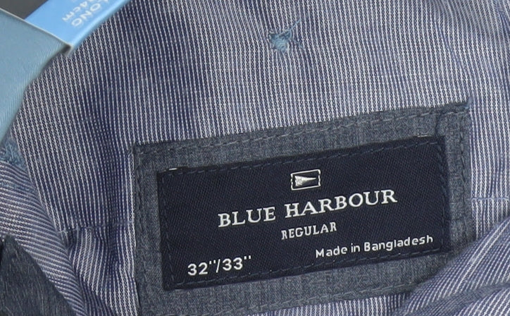Blue Harbour Men’s Blue 32in Regular Fit Chino Trousers 32/33