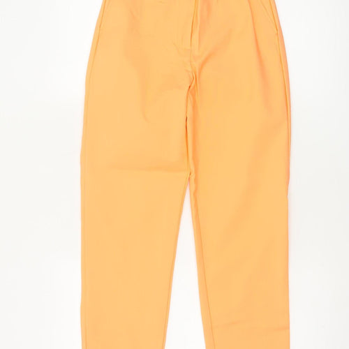 M&S Women Orange Size 6 High Rise Tapered Tailored Trousers