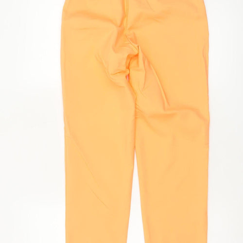 M&S Women Orange Size 6 High Rise Tapered Tailored Trousers