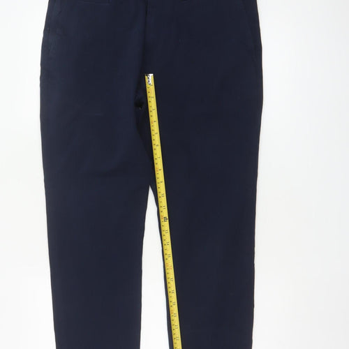Marks and Spencer Men Blue 34 Slim Ultimate Chino Trousers 34/29