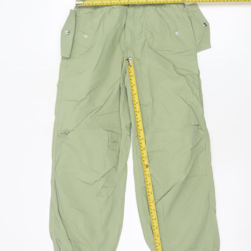Marks and Spencer Girls Green 9-10 Years Cargo Trousers Cotton