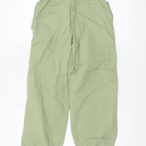 Marks and Spencer Girls Green 9-10 Years Cargo Trousers Cotton