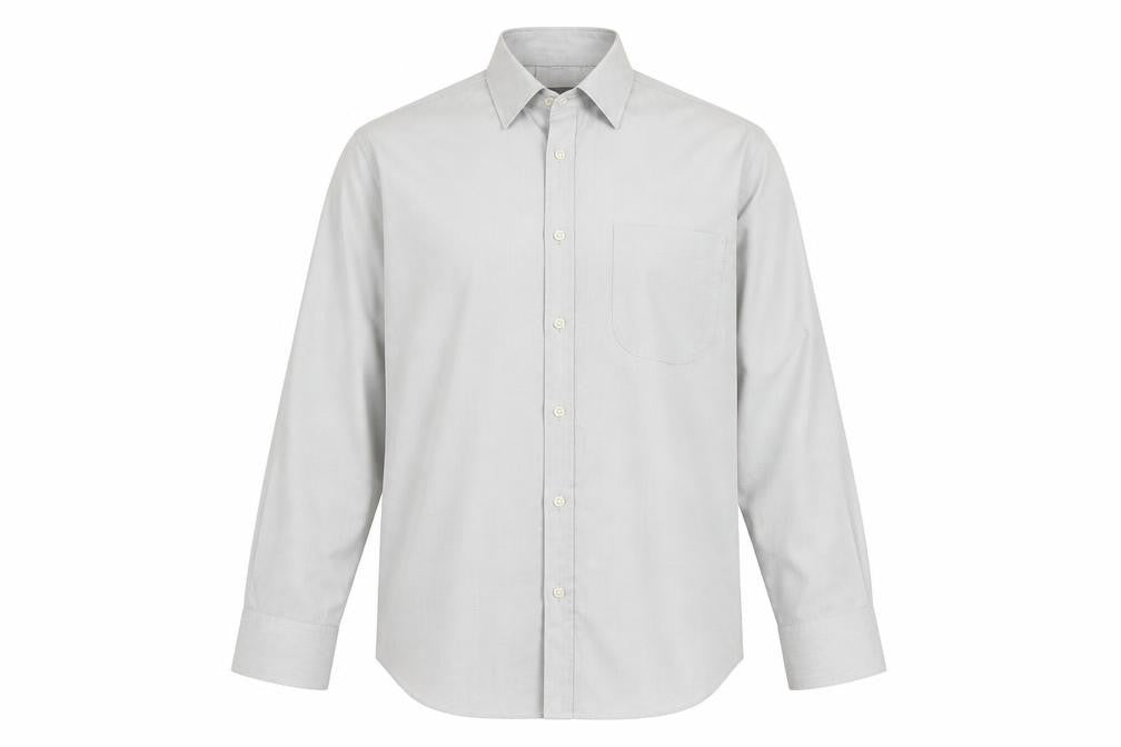 Front view of Marks & Spencer Men Grey 14.5 Regular Fit Long Sleeve Shirt 37in