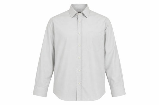 Front view of Marks & Spencer Men Grey 14.5 Regular Fit Long Sleeve Shirt 37in