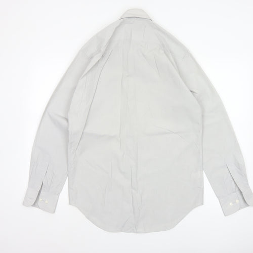Marks and Spencer Men Grey 14.5 Regular Fit Long Sleeve Shirt 37in