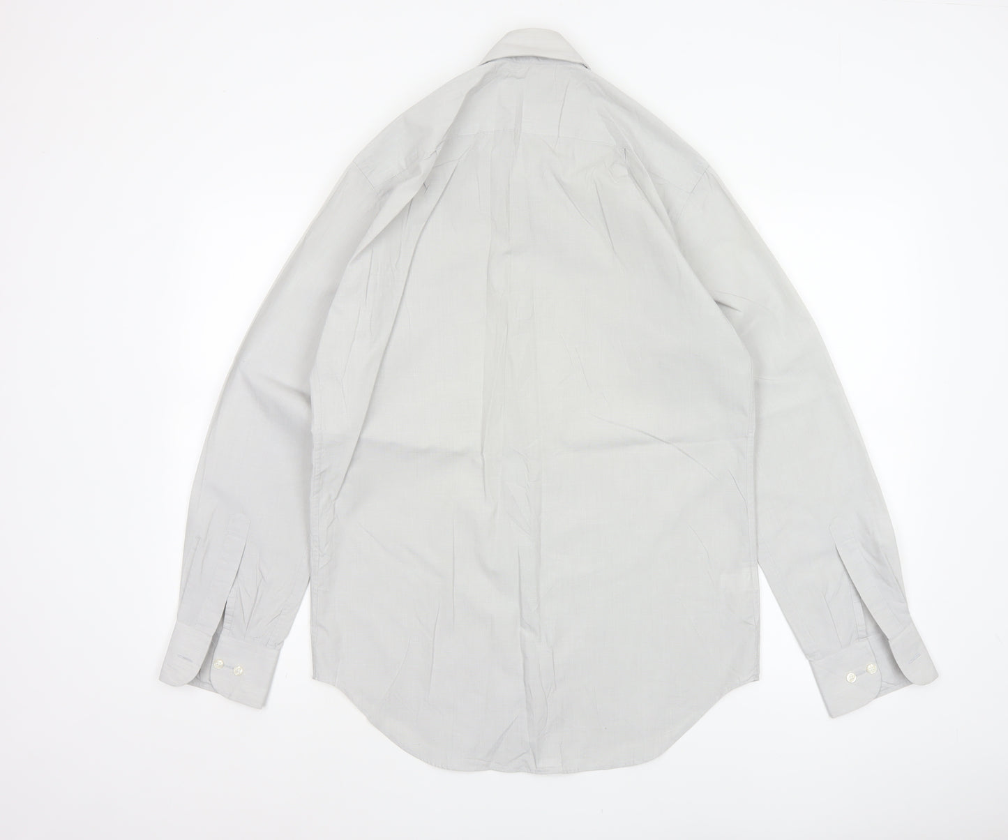 Marks and Spencer Men Grey 14.5 Regular Fit Long Sleeve Shirt 37in