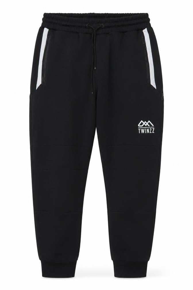 Twinzz Men’s Black Logo Tapered Jogger Trousers Size M