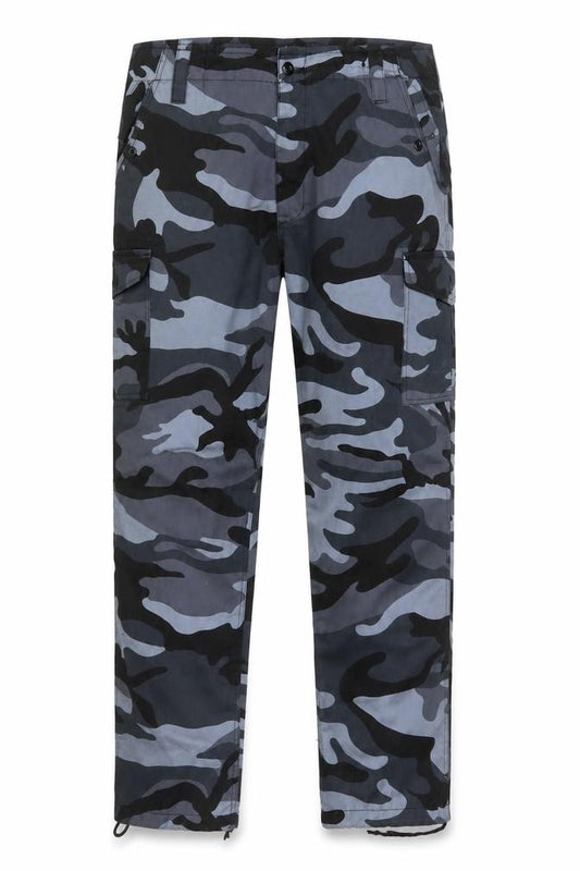 Blue Castle Men’s Grey Camo Cargo Trousers 40/32 Adjustable Waist