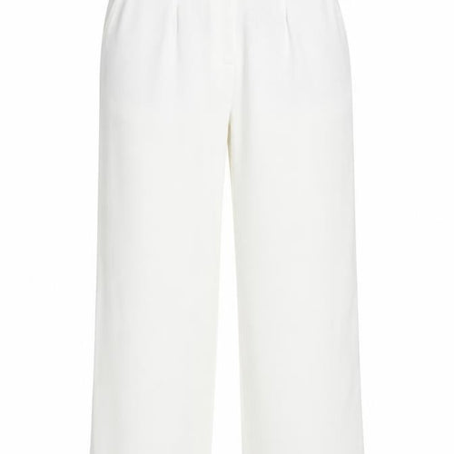 ZARA Women Ivory S High Rise Wide Leg Tailored Dress Trousers