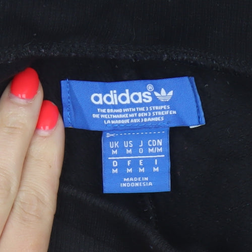Adidas Men’s Black Red 3-Stripes Logo Jogger Sweatpants Size M