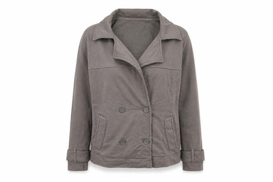 Next Women’s Brown UK 16 Military Button Jacket Drawstring Hem