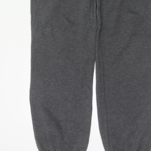 Lonsdale Men’s Grey M Fleece Sweatpants Joggers Drawstring Logo