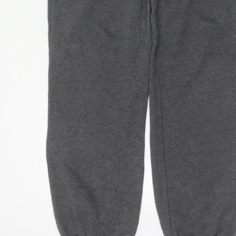 Lonsdale Men’s Grey M Fleece Sweatpants Joggers Drawstring Logo