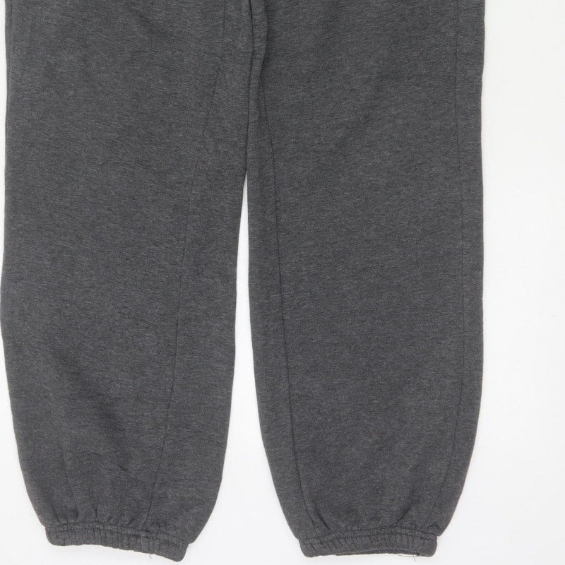 Lonsdale Men’s Grey M Fleece Sweatpants Joggers Drawstring Logo