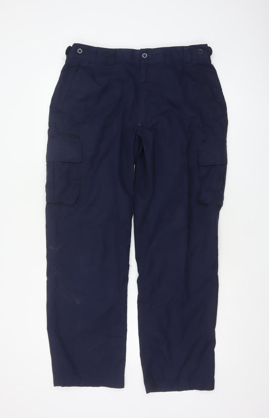 Regatta Men’s Blue 34in Cargo Trousers Waterproof Straight Leg