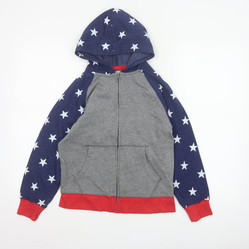 Old Navy Boys Multicoloured 8 Years Full Zip Star Hoodie Pockets