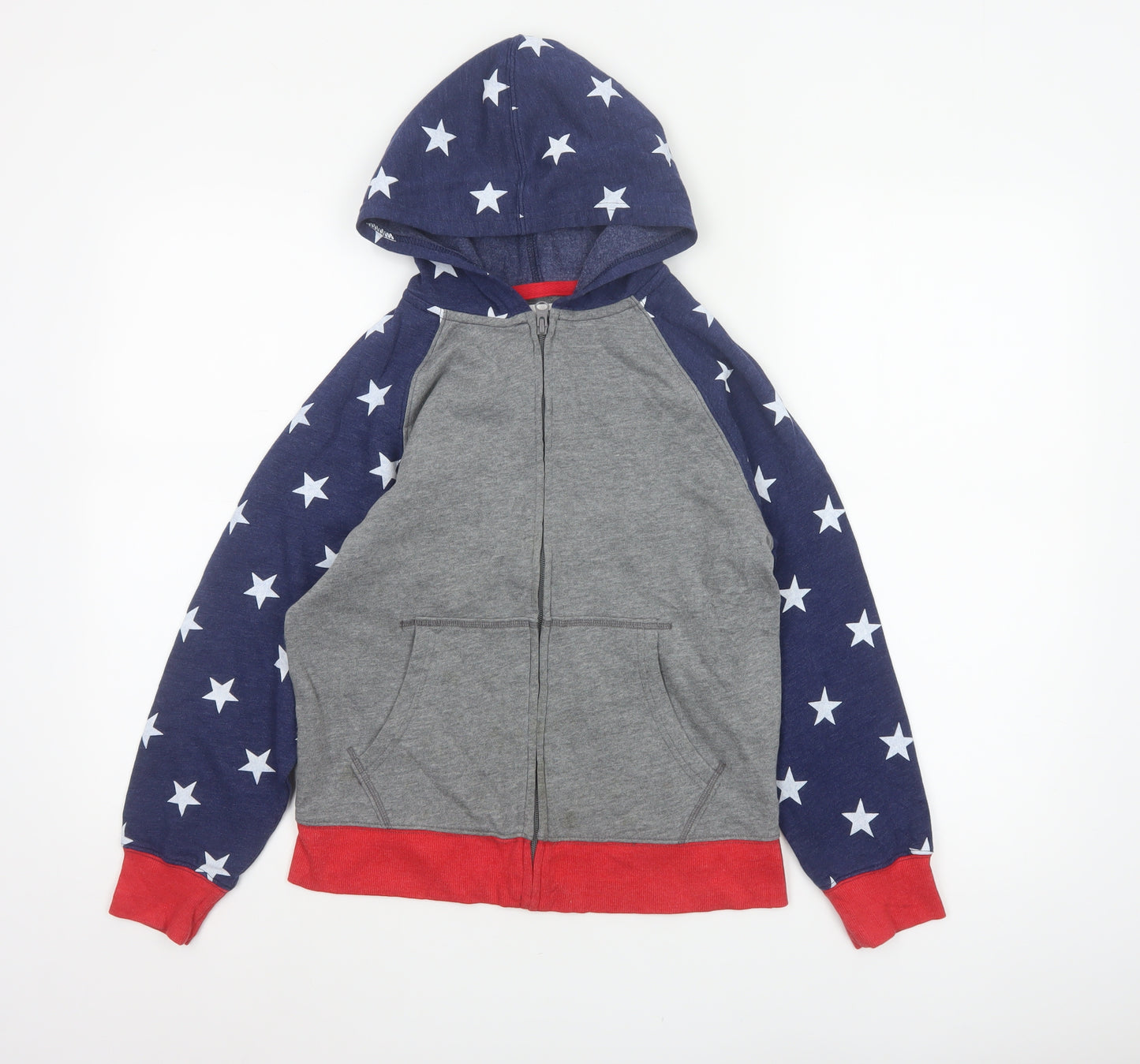 Old Navy Boys Multicoloured 8 Years Full Zip Star Hoodie Pockets