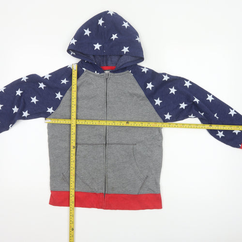 Old Navy Boys Multicoloured 8 Years Full Zip Star Hoodie Pockets