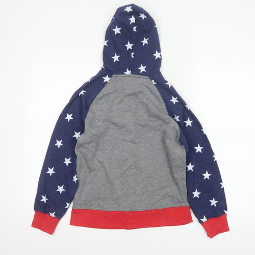 Old Navy Boys Multicoloured 8 Years Full Zip Star Hoodie Pockets