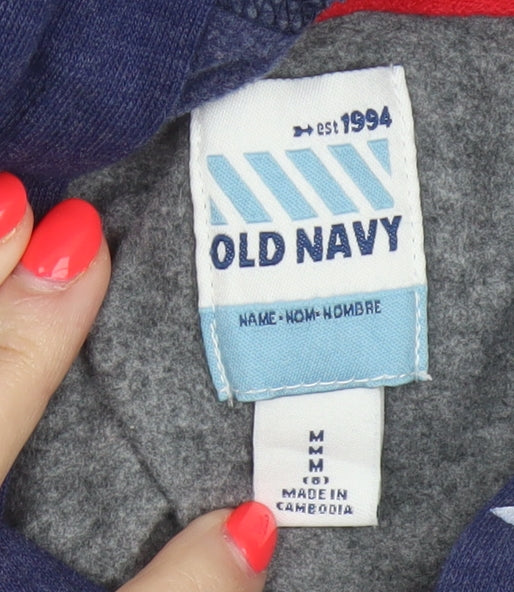 Old Navy Boys Multicoloured 8 Years Full Zip Star Hoodie Pockets