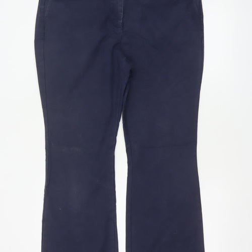 Boden Women’s Blue UK 16 Bootcut Stretch Smart Trousers