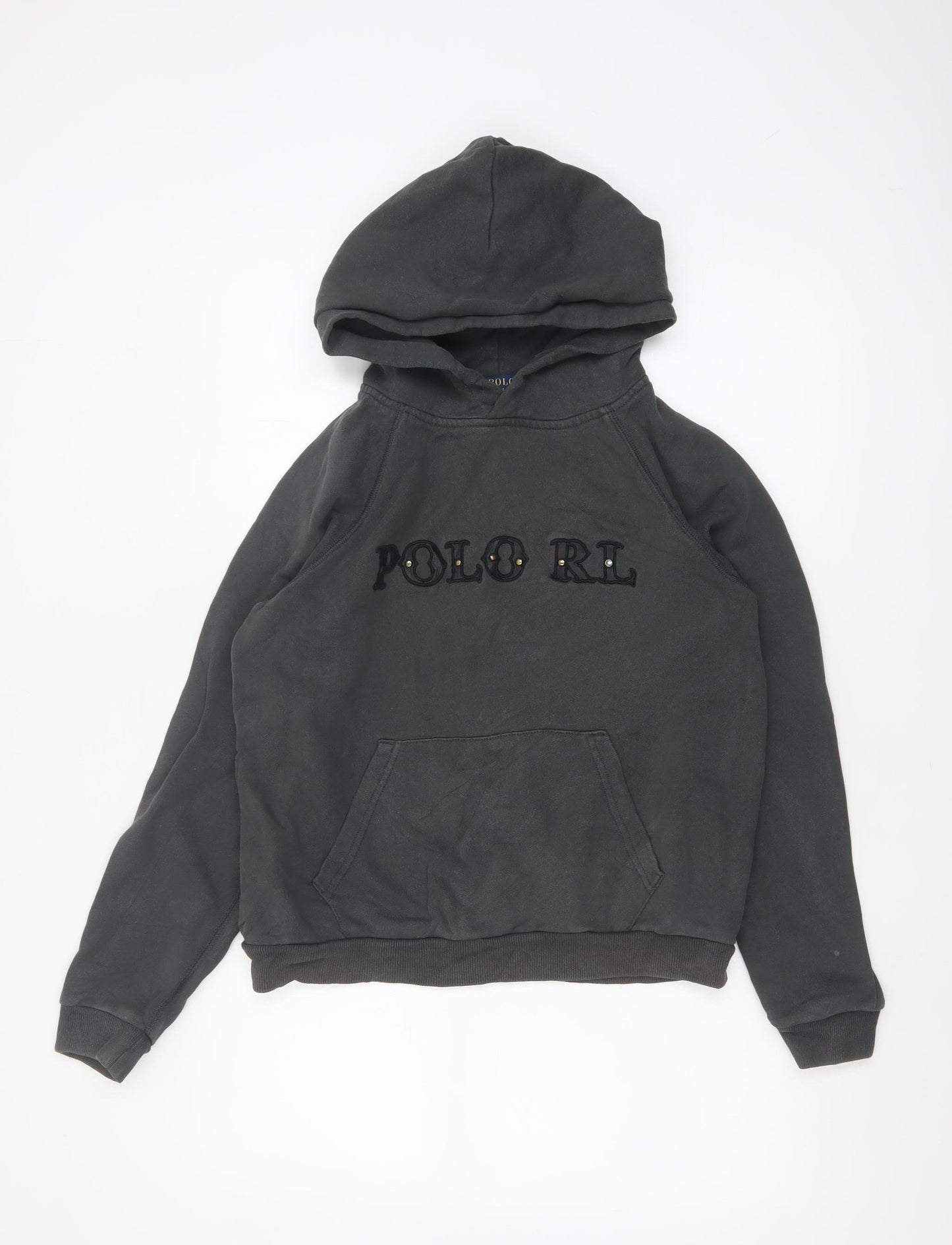 Polo Ralph Lauren Women’s Black S Petite Studded Logo Pullover Hoodie