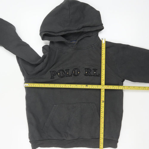 Polo Ralph Lauren Women’s Black S Petite Studded Logo Pullover Hoodie